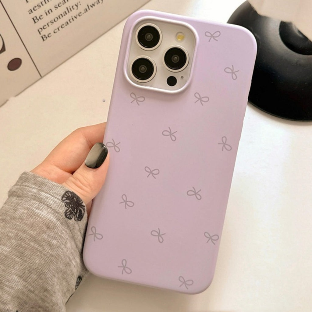 Cas de téléphone Bow liquide silicone peau se sentant résistant à la chute