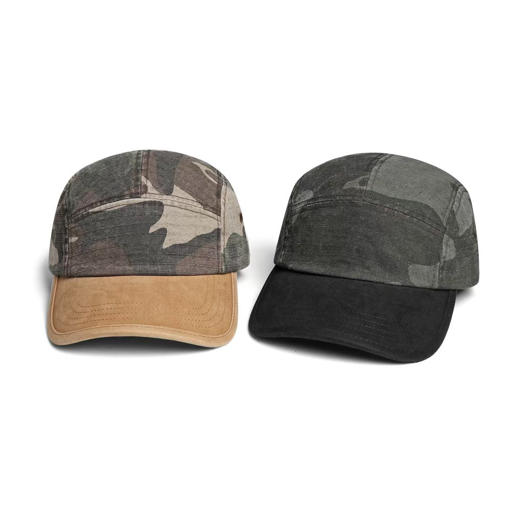 Style américain Vintage Patchwork Lavé Casquette de baseball décontractionnée