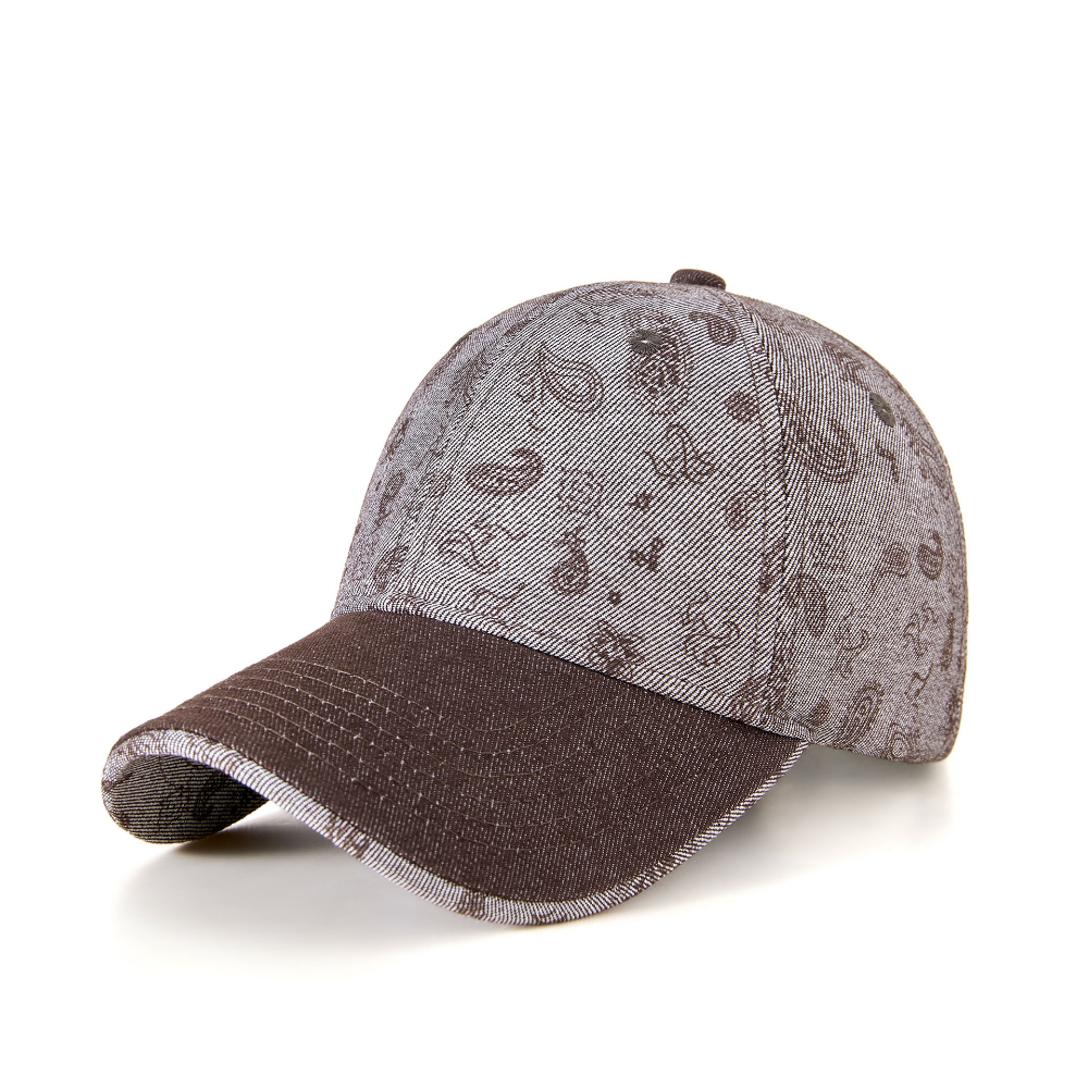 Retro Cashew Flower Patterned Patchwork Casquette de baseball avec Paisley Pr lassée