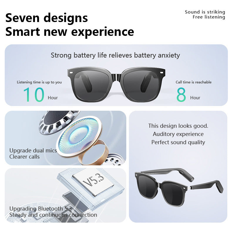 Lunettes de traduction Intelligent Bluetooth AI