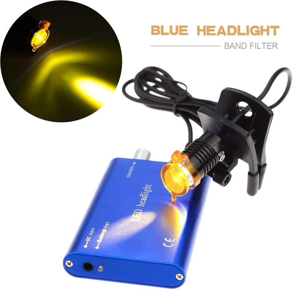3W LED Clip-on phare dentaire avec filtre - Haute luminosité réglable lumière chirurgicale fo
