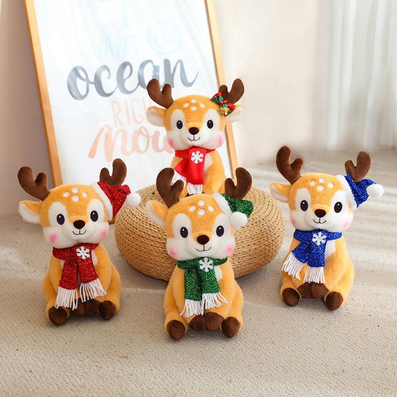 Jouet mignon en peluche de cerf de Noël