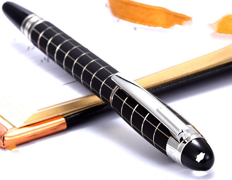 Interstellar cristal série tête métal Rollerball stylo à bille stylo de fontaine classique Carbo