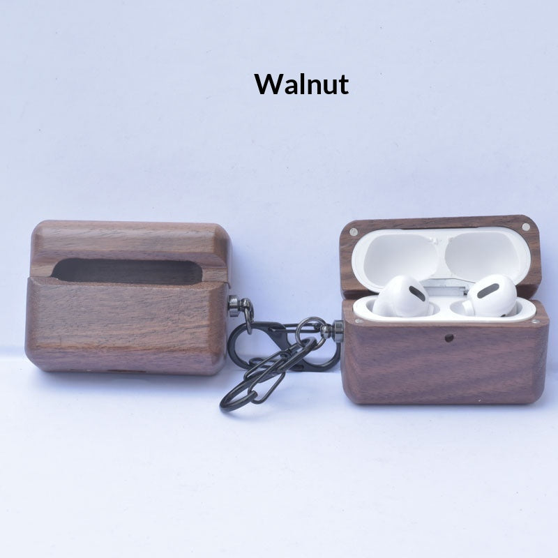 Boîtier d'écouteur Bluetooth en bois