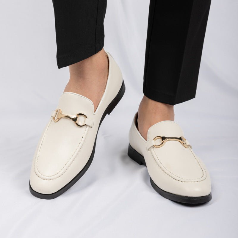 Hommes bureau en cuir Business Loafers Minimalist Slip-on Chaussures en cuir