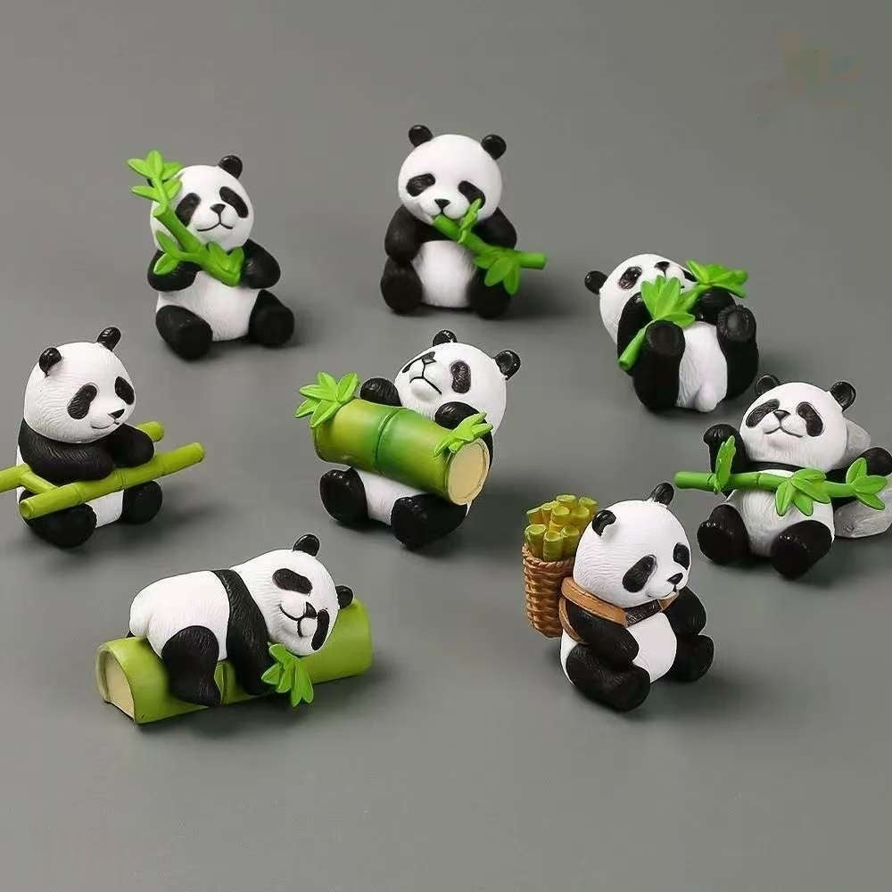 Ornement de bureau sac animal aveugle mignon Bamboo-Hugging Panda Doll Décoration de voiture