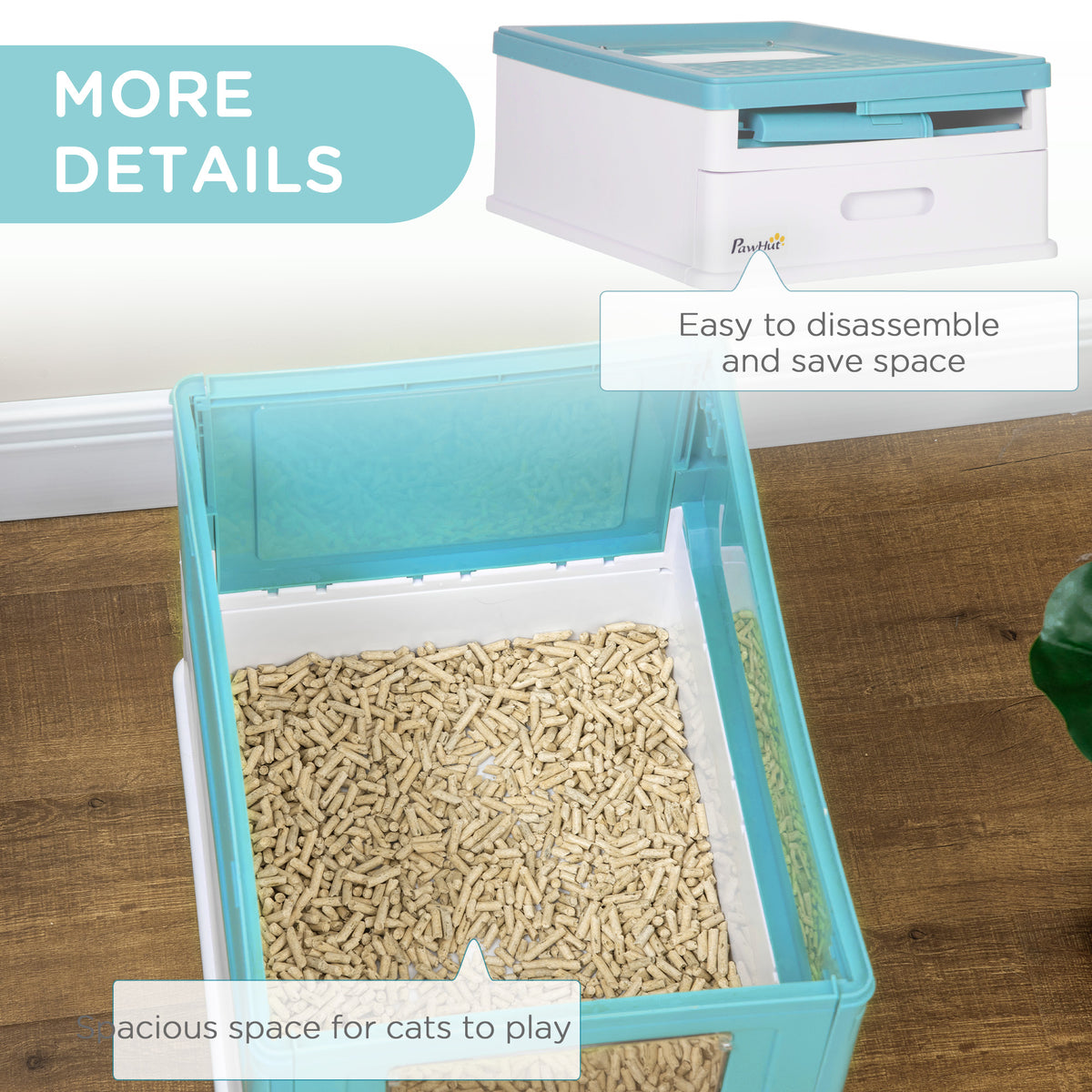 Boîte à litière pour chats à capuchon
