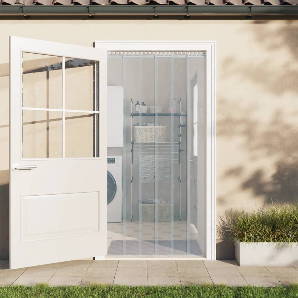 Rideau de porte transparent 200x1,6 mm 10 m PVC