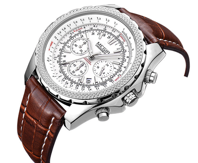 Faux loisirs en plein air à trois yeux multi-échelle avec calendrier imperméable à la ceinture de quartz