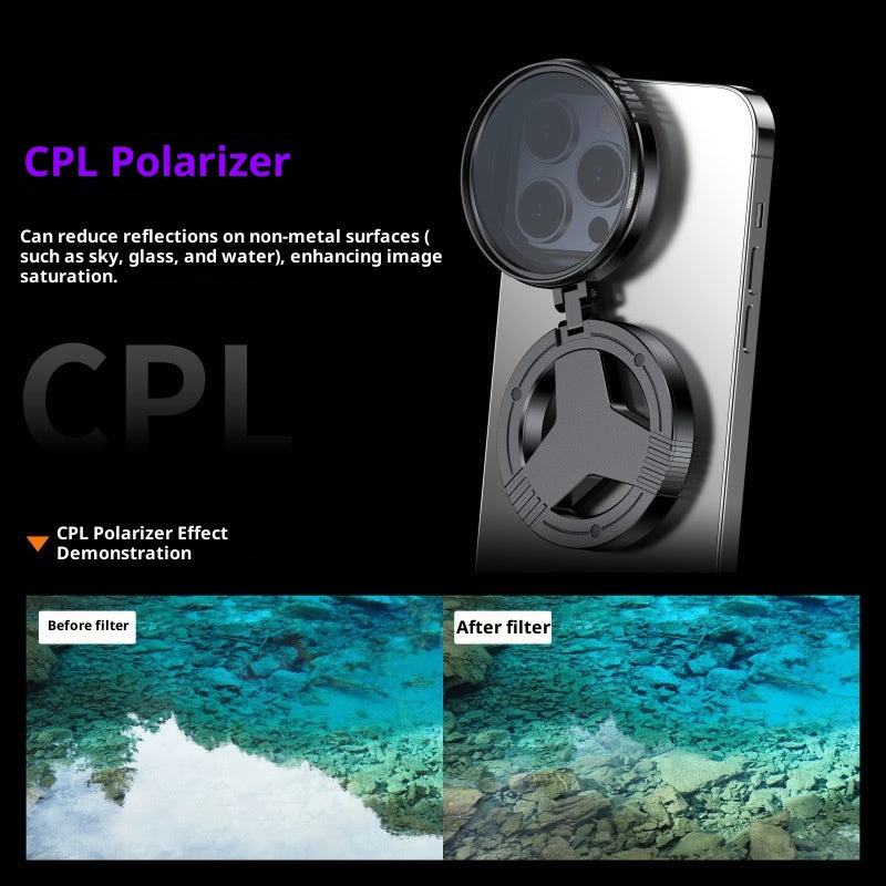 Lentille magnétique Polarizer pour la photographie mobile