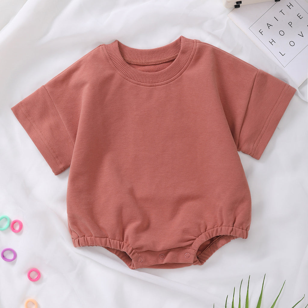 Romper en coton biologique à manches courtes