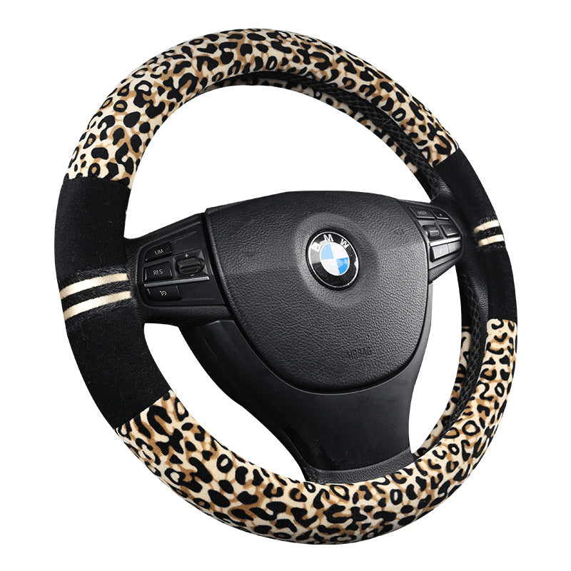 Le volant en peluche d'hiver couvre le grain Leopard