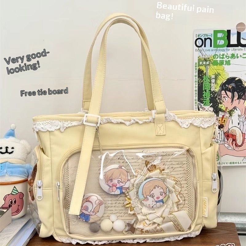 Sac de douleur d'insigne transparent de style japonais