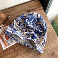 Vintage papier d'impression Headscarf Face Framing plié Wrap pour femmes style rétro cheveux Acc