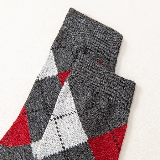 Chaussettes doublées de laine avec lignes à pointes plates