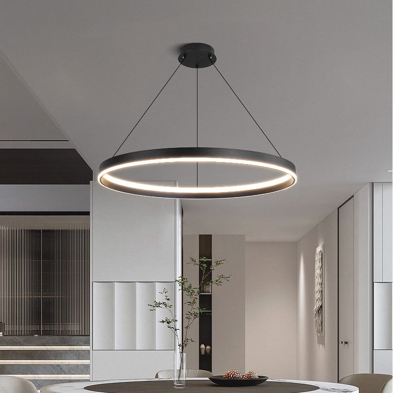 Annular LED Dining Room Lamp is lightweight and luxurious