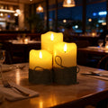3pcs LED candles flameless candle lights, real wax pillar candle, 10 keys remote control with timer for Home Decoration