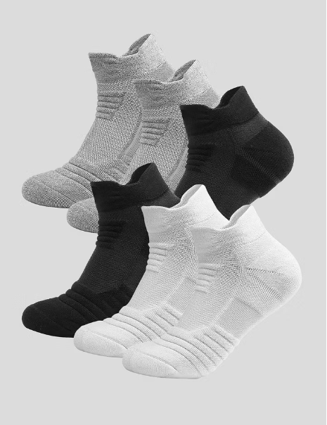 Multicolore Solid Color Coton Bas Chaussettes 6-Pack