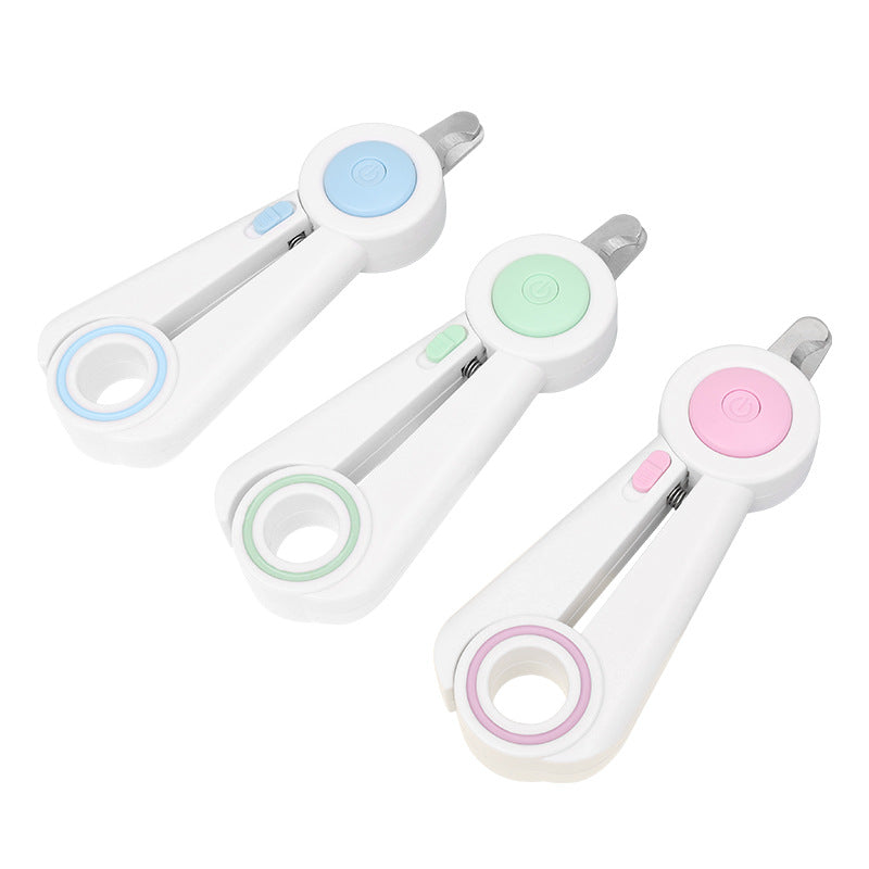 Clippers à ongles de chien Clippers à ongles Clippers à ongles de chat Bâtir la lumière LED Position anti-sang Na