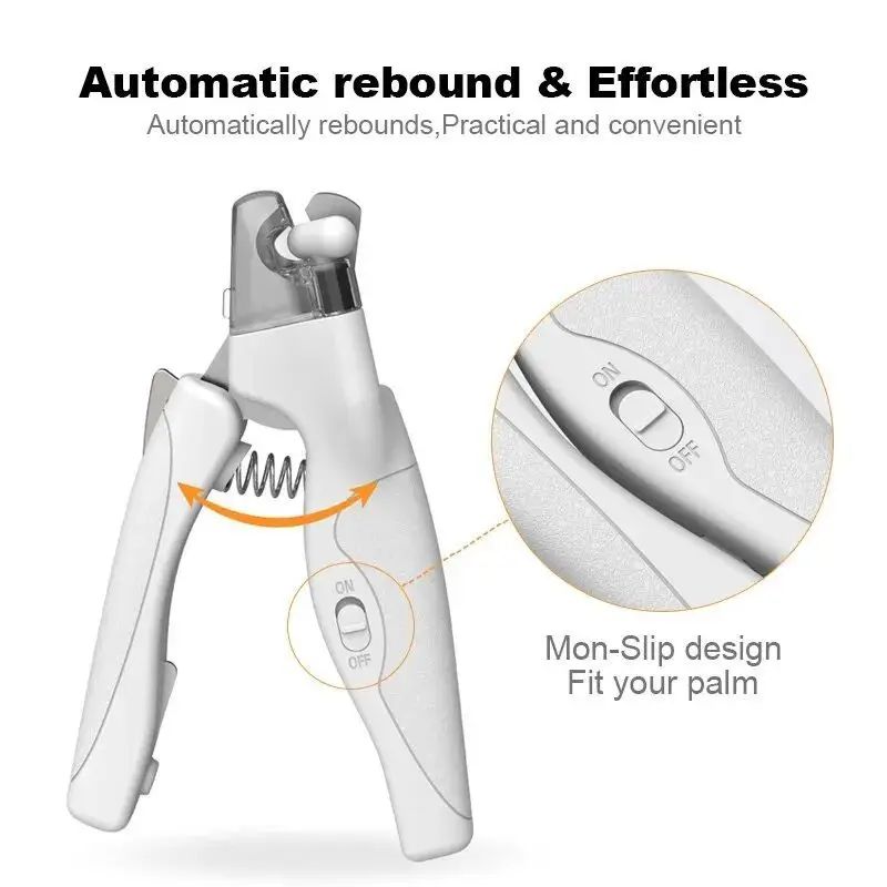 Clippers d'ongle de chien avec lumière pour chiens et chats - rechargeable