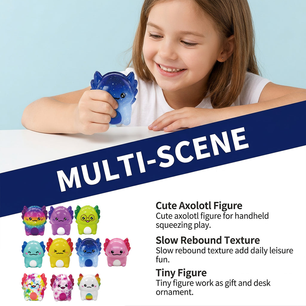 Salamandre Jouet à rétractation lente et douce au toucher