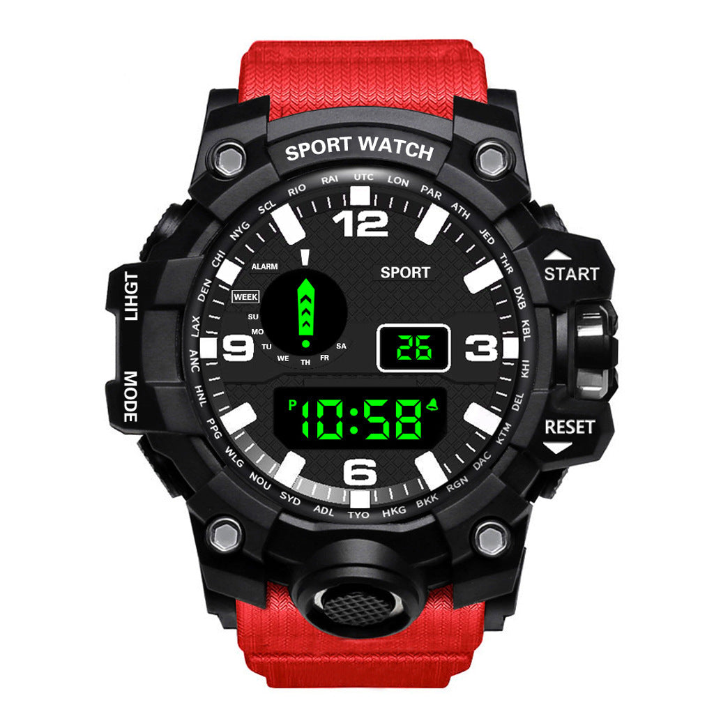 Montre électronique multifonctionnelle de sport étanche pour hommes