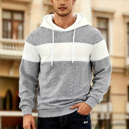 Sweat-shirt en cuir de couleur pour hommes