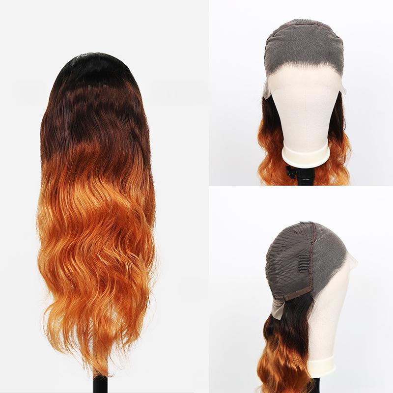 Perruque Ombre Couleur Cap en dentelle cheveux humains