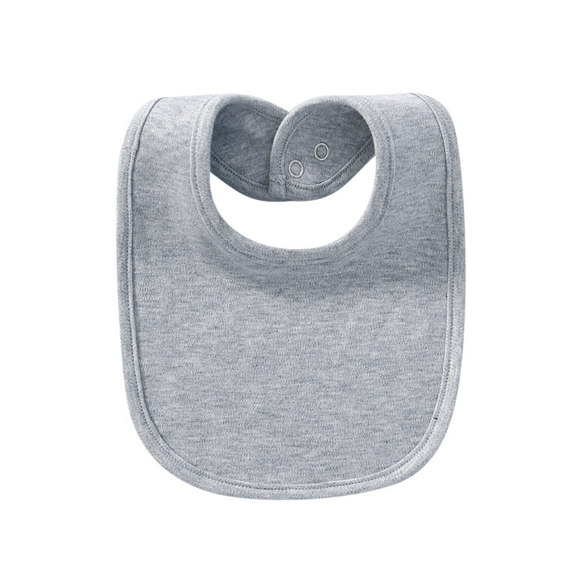 Bébé Produits Coton Bib de couleur solide avec boucle cachée Serviette Salive Multi-couleur En option