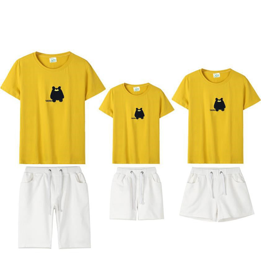 Été manches courtes parent-enfant T-shirt mère et fils mère fille costume occasionnel automne