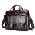 Sac à main Cowhide hommes affaires grande capacité