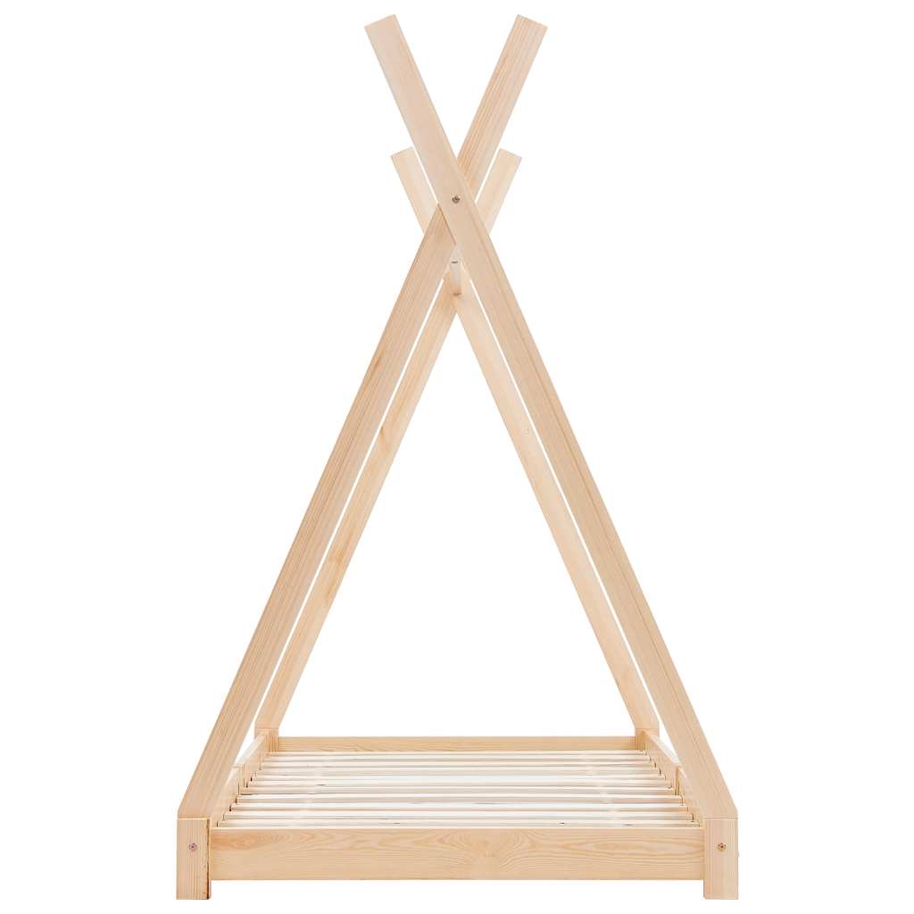 Lit pour enfants Cadre en bois de pin massif Cadre en bois de pin massif
