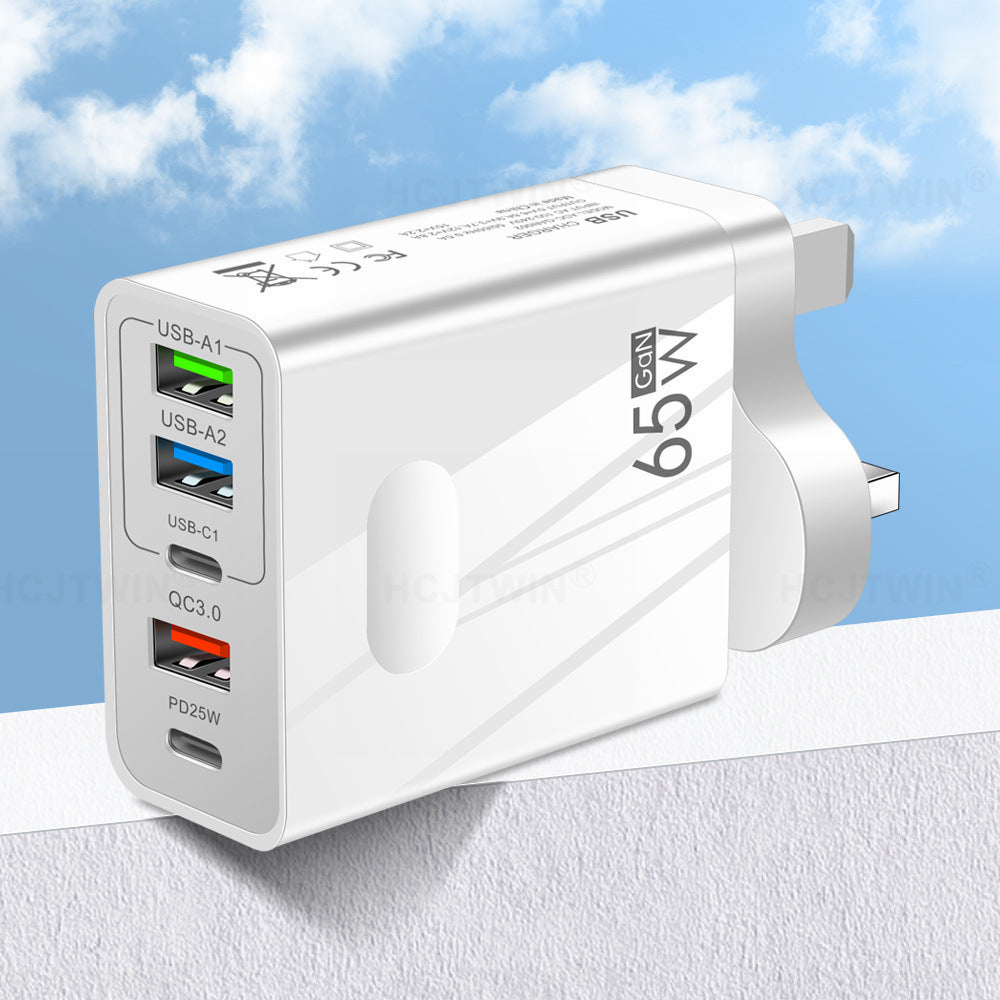 Chargement rapide Chargeur de téléphone mobile Type-c PD Trois USB Multi-port prise de voyage