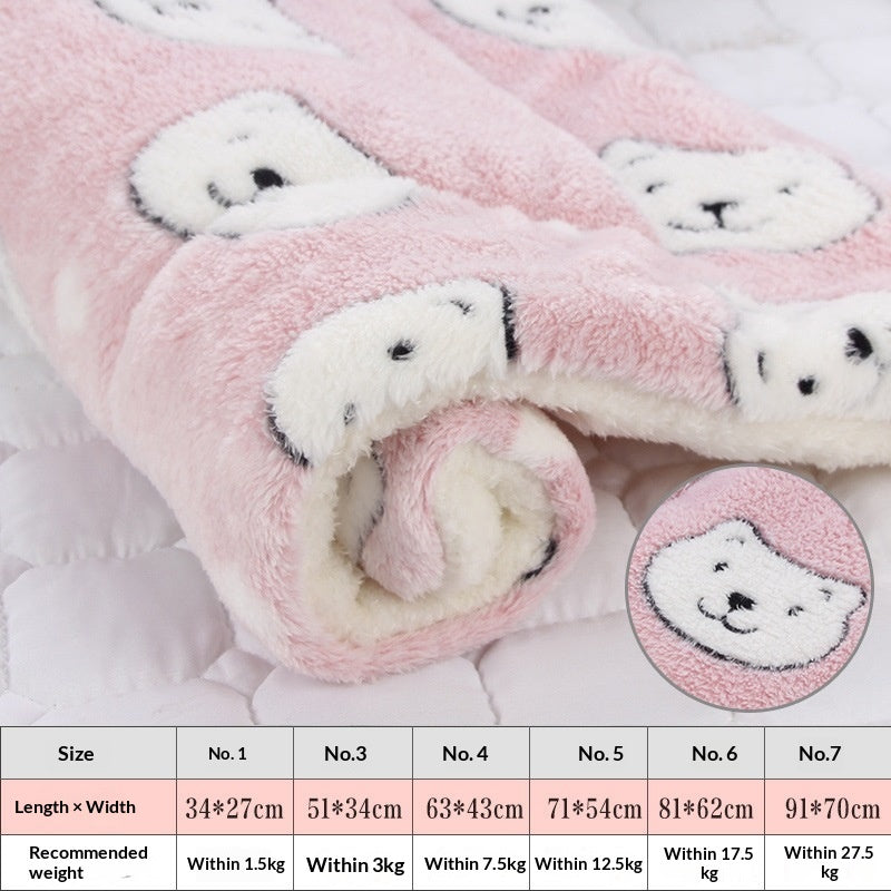 Tapis épais pour animaux de compagnie pour l'automne et l'hiver chaud