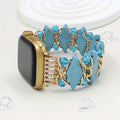 Bracelet de montre élastiquée à la mode Diamond-Pattern Turquoise