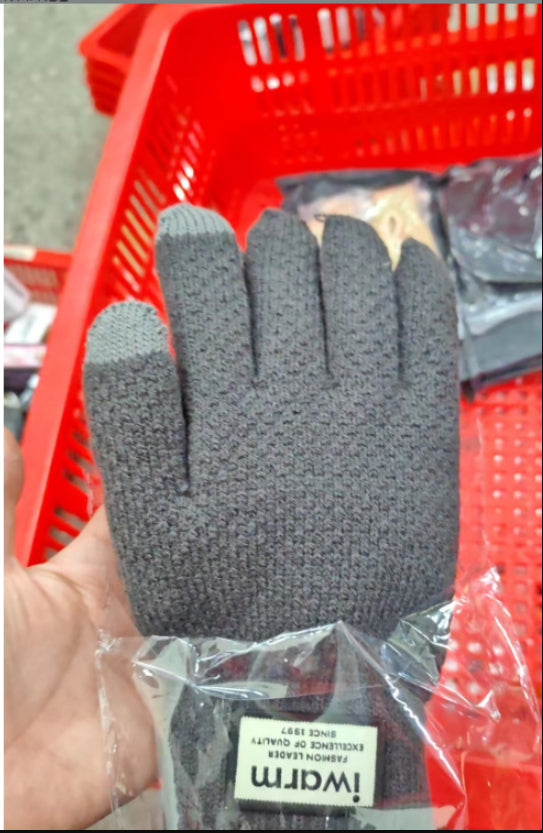 Gants à écran tactile d'automne et d'hiver pour les hommes avec doublure en polaire
