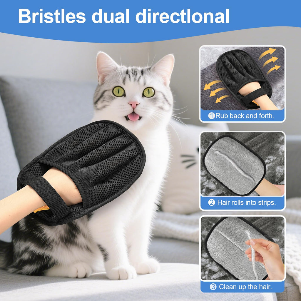 Gants de suppression de cheveux pour chats et chiens