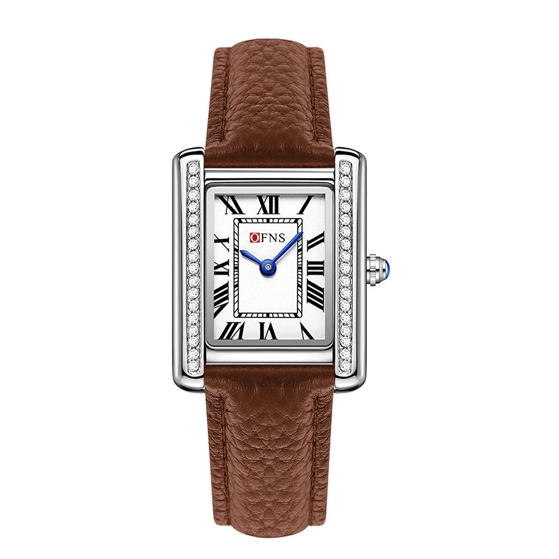 Retro Diamond Inlaid Haut de gamme de montres Quartz pour femmes