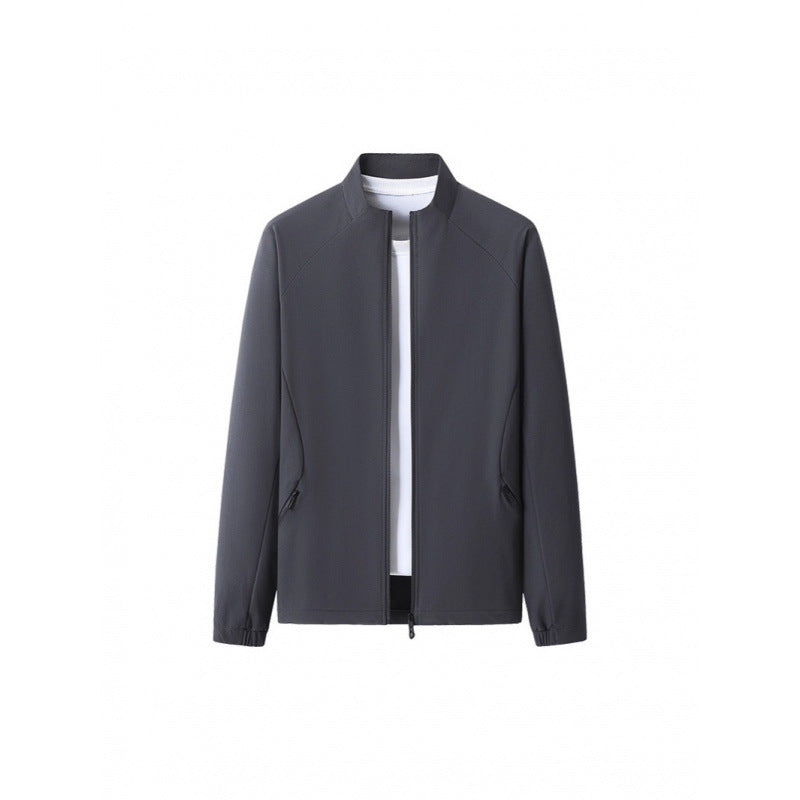 Hommes SpringAutomn Casual Running Stand-Collar Waterproof Et Veste Windproof Outdoor fitn