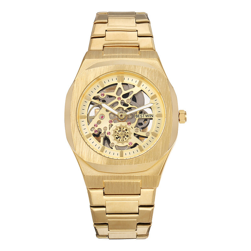Fashion Alliage Montres Hommes BESTWIN Fermoir papillon creux