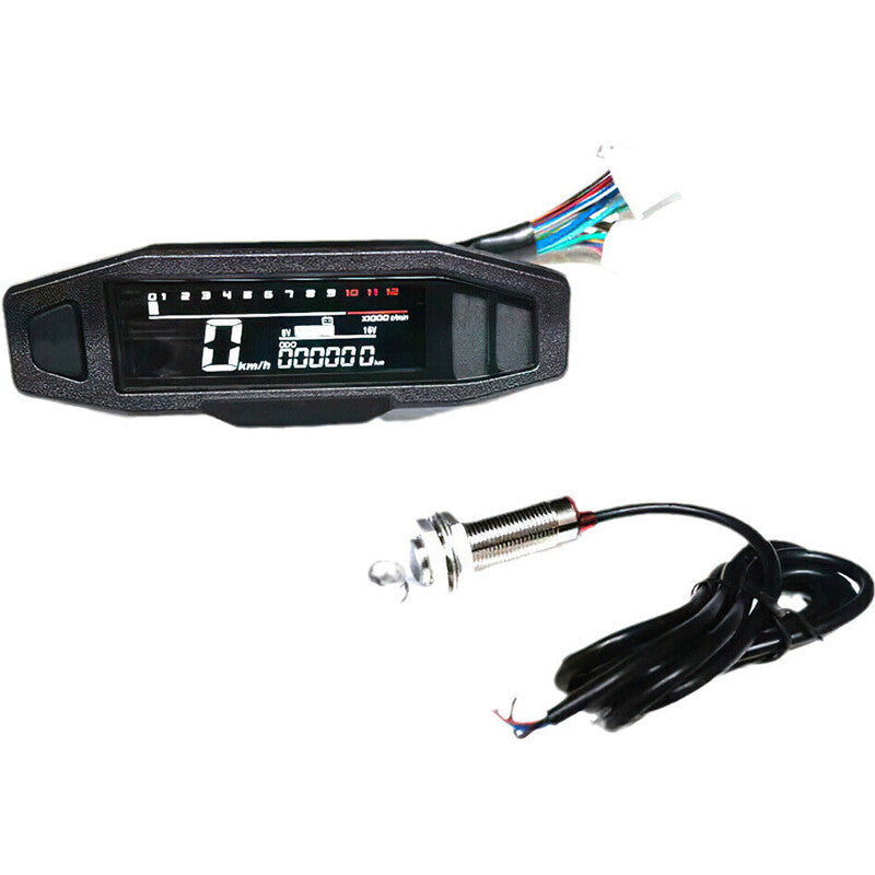 Capteur de jauge de mesure du compteur numérique de vitesse LCD universel de moto