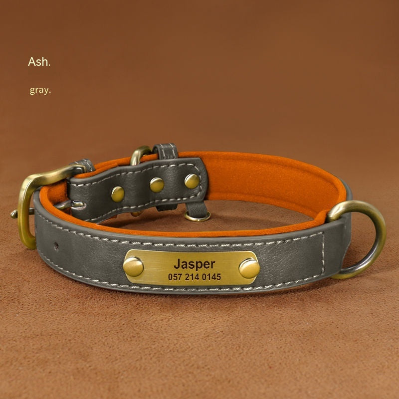 Collier de chien gravé avec des lettres pour prévenir la perte de collier