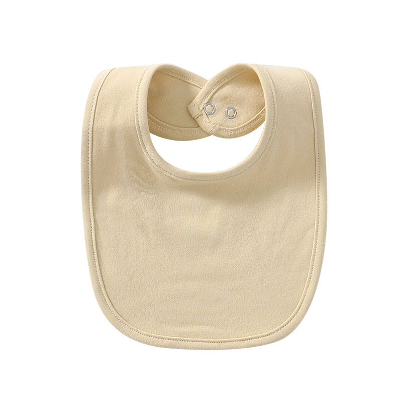 Bébé Produits Coton Bib de couleur solide avec boucle cachée Serviette Salive Multi-couleur En option
