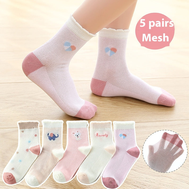 Chaussettes courtes en couleur solide pour enfants