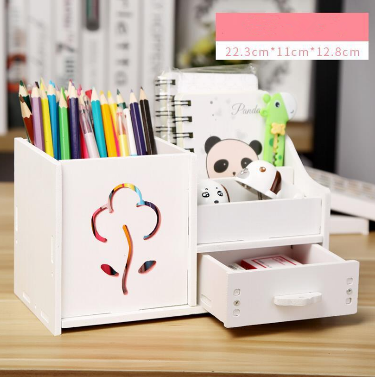 Multi-fonction stylo support créatif étudiant dessin animé enfants bureau petite boîte de stockage