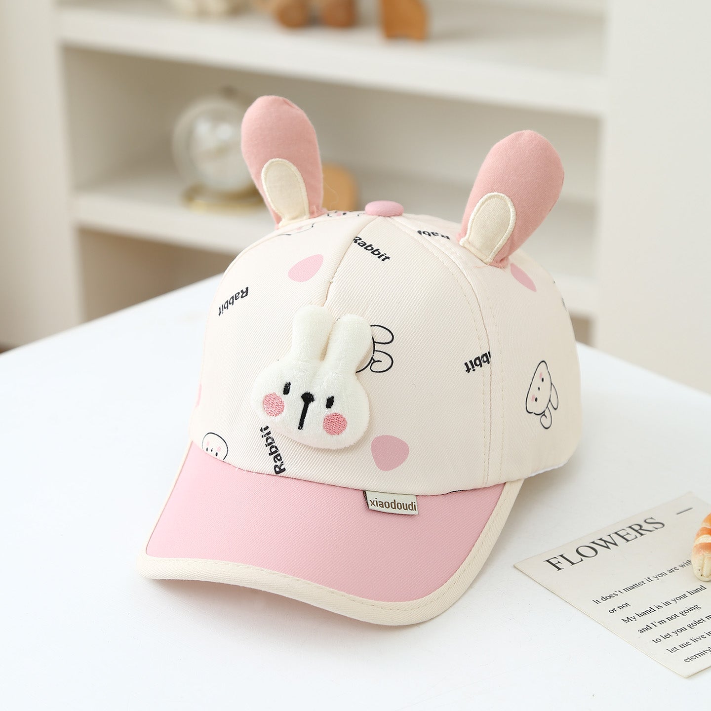 Pring and Summer Cute Plush Animal Head Girl Cartoon Simple Imprimer Casquette de baseball pour garçons