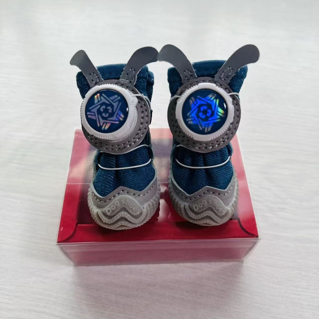 Chaussures pour animaux de compagnie, tissu Mesh, bouton rotatif, petits chiens
