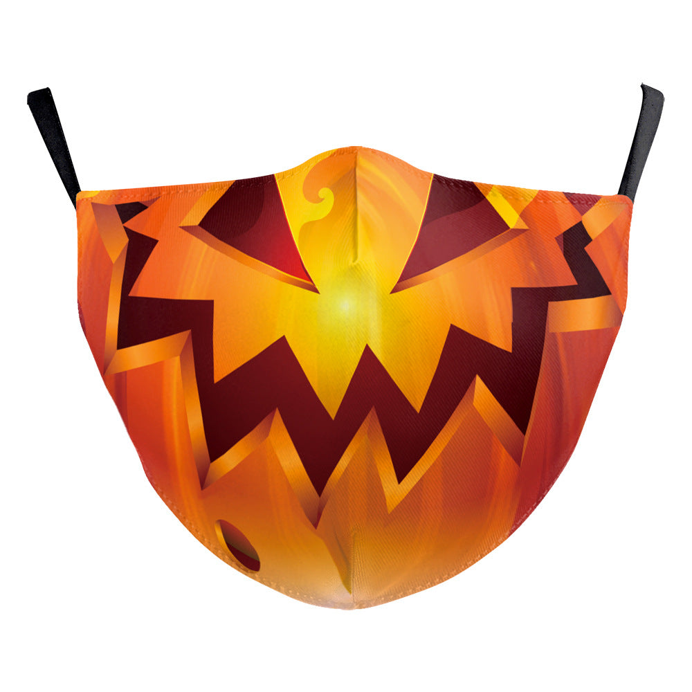 Impression numérique Masque double couche pour visage drôle d'Halloween