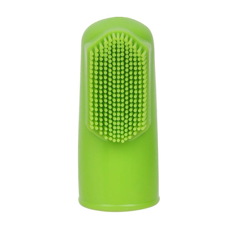 Bouchon de doigt en caoutchouc brosse à dents pour animaux de compagnie à 360 degrés