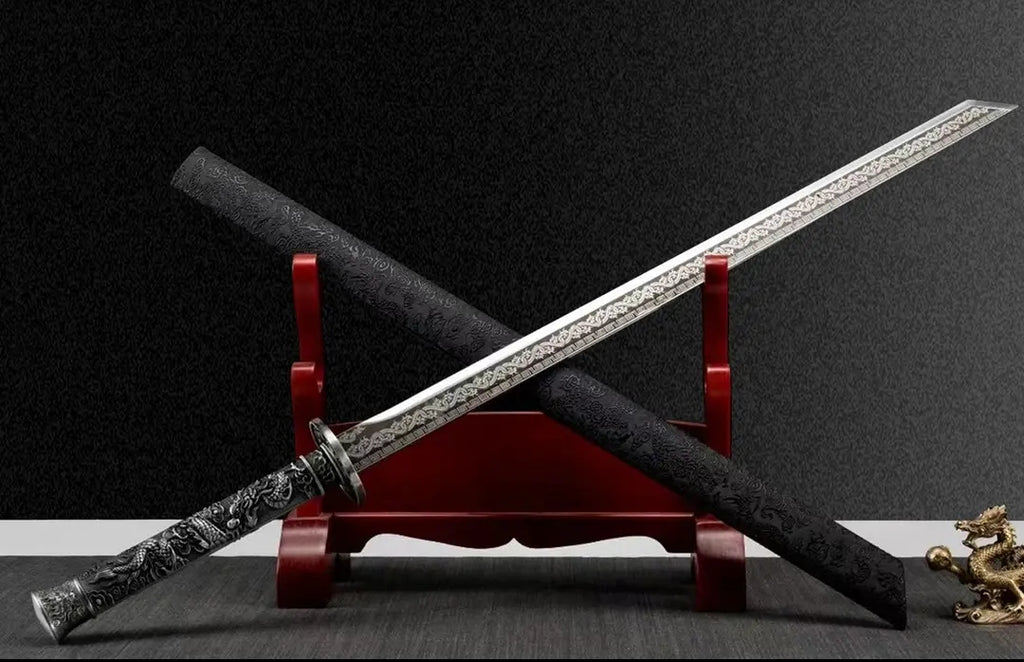 Style Xiaolong Integral Tang Dynasty Horizontal Sword High Manganese Steel Auto-Defense Co